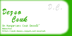 dezso csuk business card